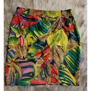Tropical Fish Print Skirt
